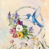Maxbell Hummingbird Wall Art Gift Modern Vivid Round Metal for Courtyard Patio Fence
