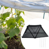 Maxbell Garden Plant Shade Tent Easy Installation Folding Sun Protection Plant Cover Black