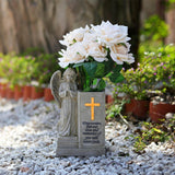 Maxbell Grave Flower Vase with Ground Spikes Cemetery Decor for Gravestone Headstone