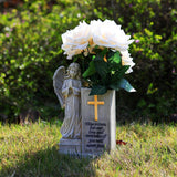 Maxbell Grave Flower Vase with Ground Spikes Cemetery Decor for Gravestone Headstone