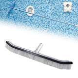 Maxbell Pool Brush Head Portable Swimming Pool Wall Brush Attachment Aluminum Handle