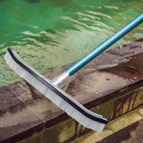 Maxbell Pool Brush Head Portable Swimming Pool Wall Brush Attachment Aluminum Handle