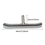 Maxbell Pool Brush Head Portable Swimming Pool Wall Brush Attachment Aluminum Handle