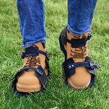 Maxbell Lawn Aerator Shoes Yard Aerator Tool for Epoxy Floor Yard Patio Garden Grass Nail 2.8cm