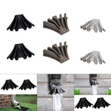 Maxbell 2 Pieces Gutter Downspout Diverters Down Spout Extenders for Lawn Black
