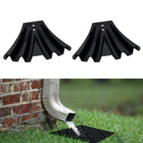 Maxbell 2 Pieces Gutter Downspout Diverters Down Spout Extenders for Lawn Black