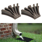 Maxbell 2 Pieces Gutter Downspout Diverters Down Spout Extenders for Lawn Brown