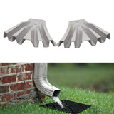 Maxbell 2 Pieces Gutter Downspout Diverters Down Spout Extenders for Lawn White