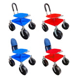 Maxbell Garden Rolling Work Seat Sturdy for Gardener Planting Outdoor House Cleaning blue