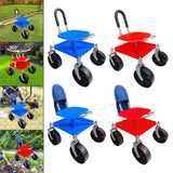 Maxbell Garden Rolling Work Seat Sturdy for Gardener Planting Outdoor House Cleaning blue