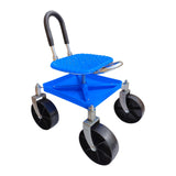 Maxbell Garden Rolling Work Seat Sturdy for Gardener Planting Outdoor House Cleaning blue