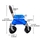 Maxbell Garden Rolling Work Seat Sturdy for Gardener Planting Outdoor House Cleaning blue