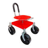 Maxbell Garden Rolling Work Seat Sturdy for Gardener Planting Outdoor House Cleaning red