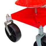 Maxbell Garden Rolling Work Seat Sturdy for Gardener Planting Outdoor House Cleaning red