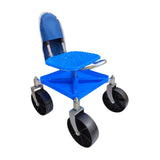 Maxbell Garden Rolling Work Seat Sturdy for Gardener Planting Outdoor House Cleaning blue with bag