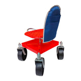 Maxbell Garden Rolling Work Seat Sturdy for Gardener Planting Outdoor House Cleaning red with bag