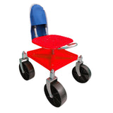 Maxbell Garden Rolling Work Seat Sturdy for Gardener Planting Outdoor House Cleaning red with bag
