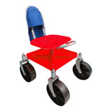 Maxbell Garden Rolling Work Seat Sturdy for Gardener Planting Outdoor House Cleaning red with bag