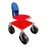 Maxbell Garden Rolling Work Seat Sturdy for Gardener Planting Outdoor House Cleaning red with bag