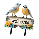 Maxbell Welcome Birds Yard Sign PVC Colorful Yard Stake for Backyard Lawn Decoration