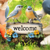 Maxbell Welcome Birds Yard Sign PVC Colorful Yard Stake for Backyard Lawn Decoration