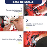 Maxbell 731-06098 10 Blade Professional Lawn Mower Fan Parts Replacement for Lgt1050