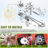 Maxbell 731-06098 10 Blade Professional Lawn Mower Fan Parts Replacement for Lgt1050