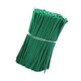 Maxbell 100x Green Twist Ties Multifunction Plastic Coated for Plants Climbing Tying