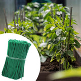 Maxbell 100x Green Twist Ties Multifunction Plastic Coated for Plants Climbing Tying