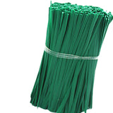 Maxbell 100x Green Twist Ties Multifunction Plastic Coated for Plants Climbing Tying