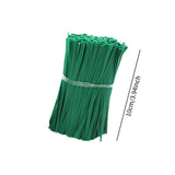 Maxbell 100x Green Twist Ties Multifunction Plastic Coated for Plants Climbing Tying