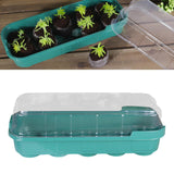 Maxbell Seed Propagator Tray 10 Holes Windowsill Tray with Cover for Backyard Garden Green