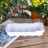Maxbell Seed Propagator Tray 10 Holes Windowsill Tray with Cover for Backyard Garden White