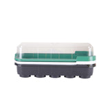 Maxbell Seed Propagator Tray 10 Holes Windowsill Tray with Cover for Backyard Garden White