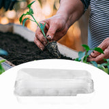 Maxbell Seed Propagator Tray 10 Holes Windowsill Tray with Cover for Backyard Garden White