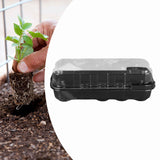 Maxbell Seed Propagator Tray 10 Holes Windowsill Tray with Cover for Backyard Garden Black