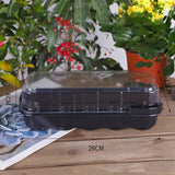 Maxbell Seed Propagator Tray 10 Holes Windowsill Tray with Cover for Backyard Garden Black