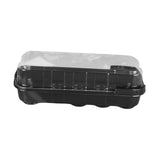 Maxbell Seed Propagator Tray 10 Holes Windowsill Tray with Cover for Backyard Garden Black