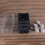 Maxbell Seed Propagator Tray 10 Holes Windowsill Tray with Cover for Backyard Garden Black