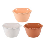 Maxbell 3Pcs Plant Holder Rustic Wall Flower Pot Holder for Garden Decoration Office light brown