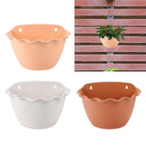 Maxbell 3Pcs Plant Holder Rustic Wall Flower Pot Holder for Garden Decoration Office light brown