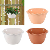 Maxbell 3Pcs Plant Holder Rustic Wall Flower Pot Holder for Garden Decoration Office light brown