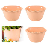 Maxbell 3Pcs Plant Holder Rustic Wall Flower Pot Holder for Garden Decoration Office light brown
