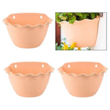 Maxbell 3Pcs Plant Holder Rustic Wall Flower Pot Holder for Garden Decoration Office light brown