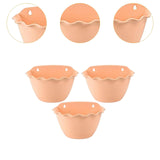 Maxbell 3Pcs Plant Holder Rustic Wall Flower Pot Holder for Garden Decoration Office light brown
