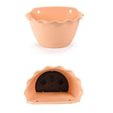 Maxbell 3Pcs Plant Holder Rustic Wall Flower Pot Holder for Garden Decoration Office light brown