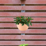 Maxbell 3Pcs Plant Holder Rustic Wall Flower Pot Holder for Garden Decoration Office light brown