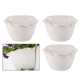 Maxbell 3Pcs Plant Holder Rustic Wall Flower Pot Holder for Garden Decoration Office white
