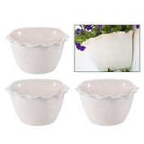 Maxbell 3Pcs Plant Holder Rustic Wall Flower Pot Holder for Garden Decoration Office white