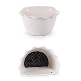 Maxbell 3Pcs Plant Holder Rustic Wall Flower Pot Holder for Garden Decoration Office white